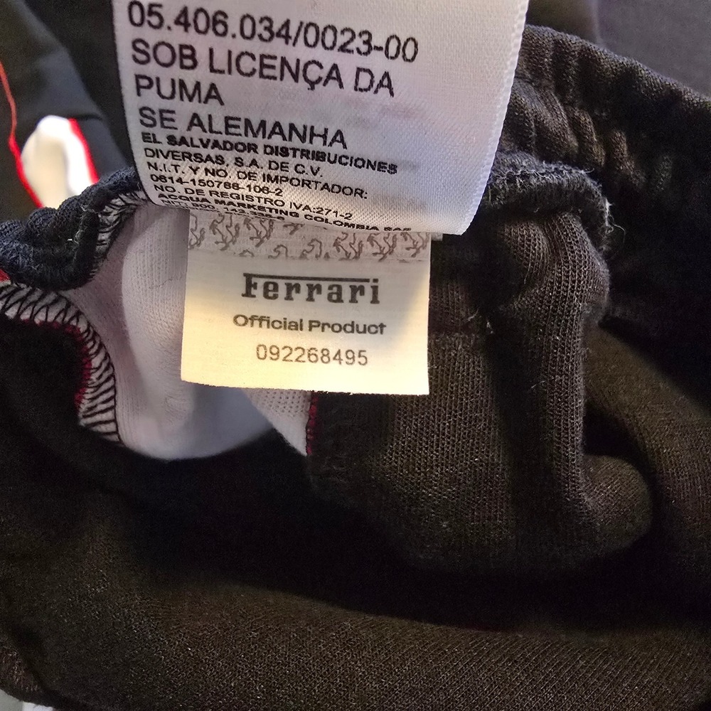 Puma Scuderia Ferrari Men S Track Pants Black Checkered Racing Joggers 535827-01 - Picture 6 of 7